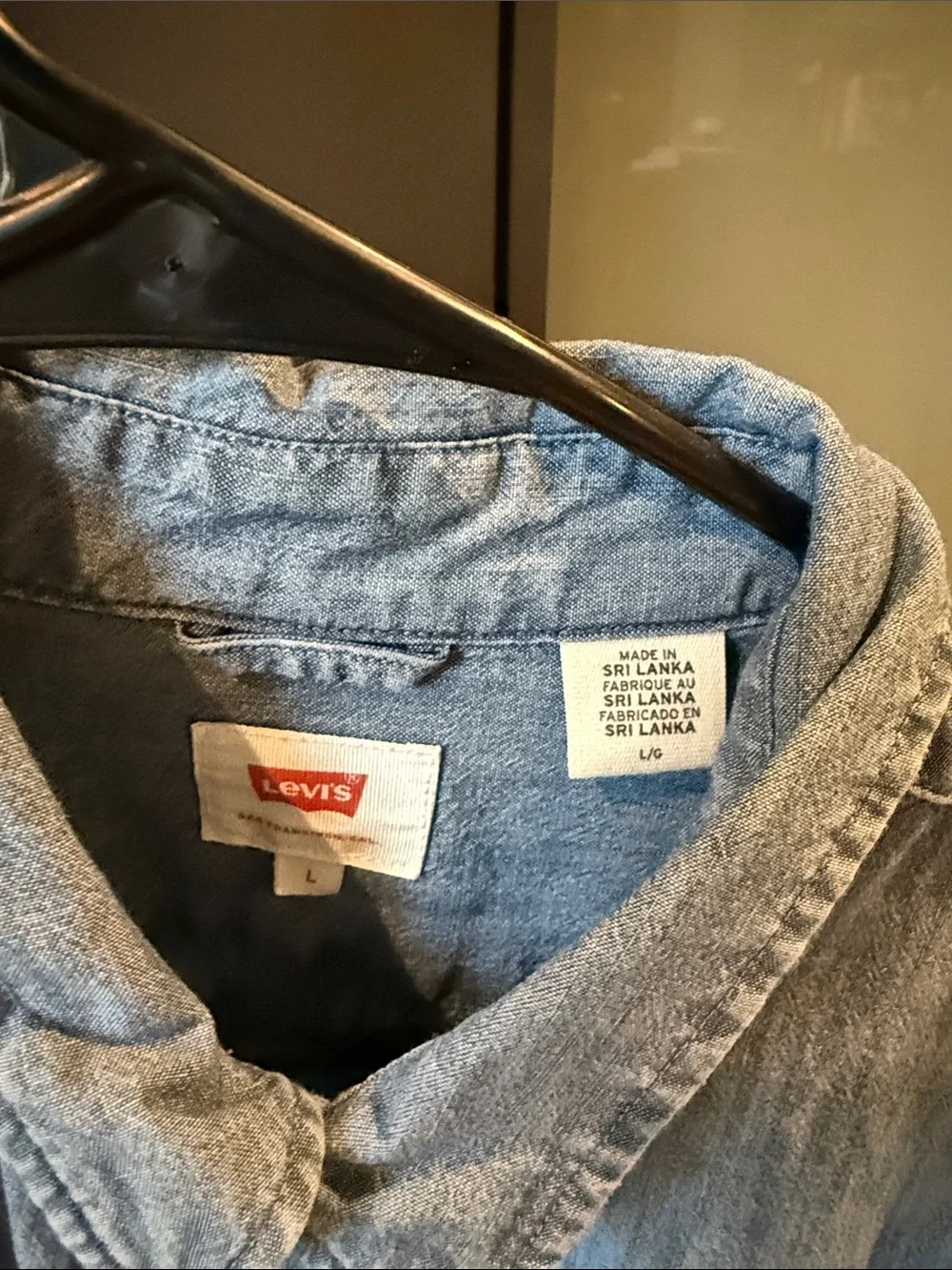 Levi's Light Blue Denim Button-Down Casual Shirt
